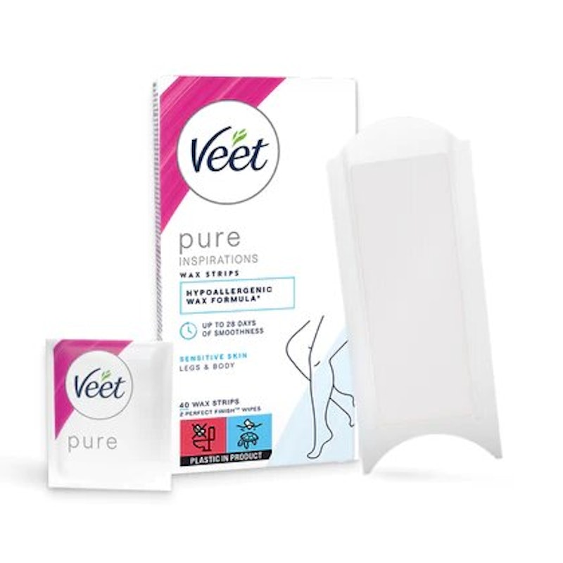 Miếng Dán Tẩy Lông Veet Pure Inspirations Cold Wax Strips For Sensitive Skin - Legs & Body 1