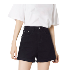 Quần Shorts Jean Nữ Chollima Lật Lai Hàn Quốc QS001