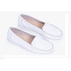 Giày Mọi Moccasin Da Bò Thật Đế Cao Su