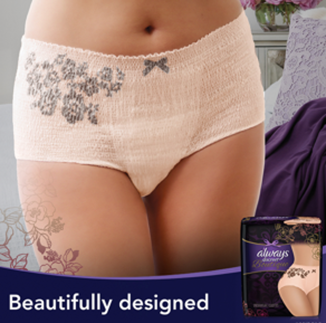 Băng Vệ Sinh Dạng Quần Always Discreet Boutique Incontinence Underwear, Peach 4