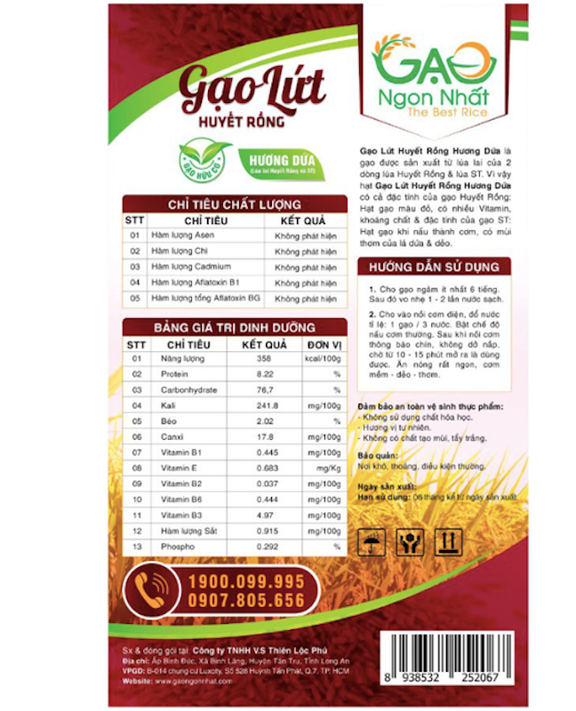 Gạo Lứt Huyết Rồng Hương Dứa 3
