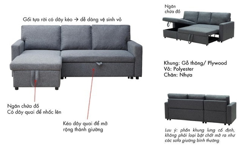 Sofa Góc BAYA SILVA 1