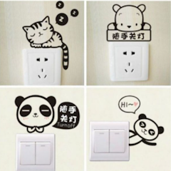 Decal Dán Tường Trang Trí Ổ Điện