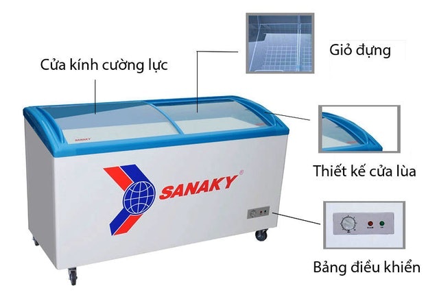 Tủ Đông Mặt Kính Cong 2