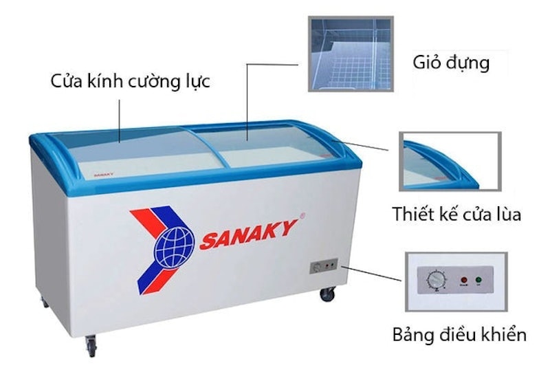 Tủ Đông Mặt Kính Cong 2