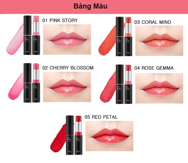 Son Dưỡng Môi Tint Glow THEFACESHOP 2