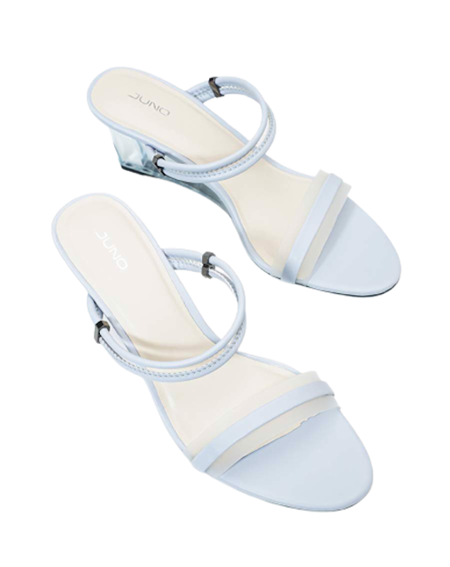 Sandal Đế Xuồng Quai Mũi Ngang Phối PVC 2