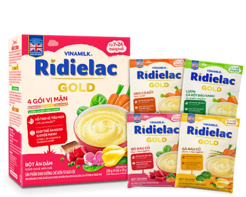 Bột Ăn Dặm RiDielac Gold 4 Vị Mặn 1