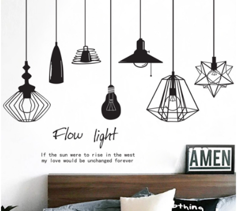 Decal Decor Phòng Mẫu Đèn Trang Trí 4