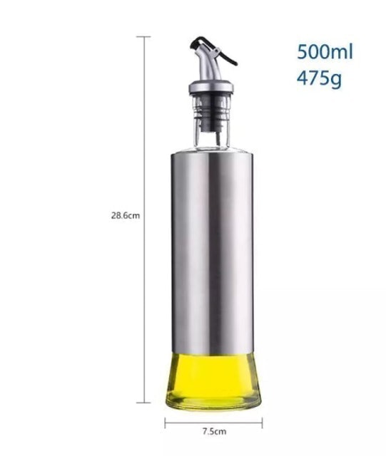 Bình Đựng Dầu Ăn Thủy Tinh Bọc Inox 1