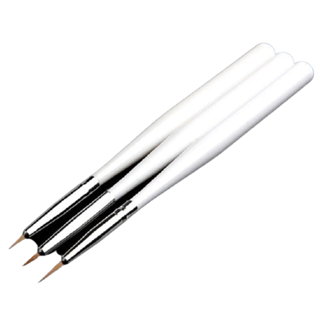 Bộ 3 Cây Cọ Nét (Cán Nhựa Trắng) 1