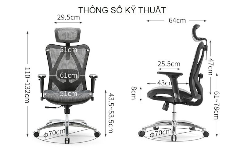 Ghế Công Thái Học SIHOO M57 4