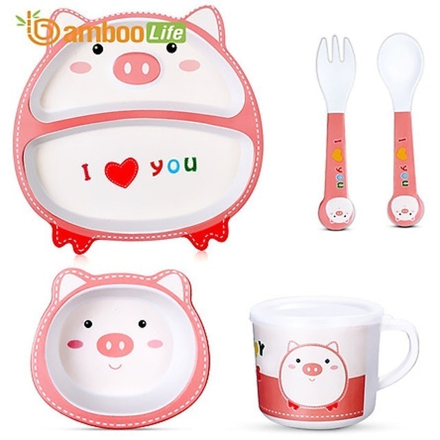 Bộ Dụng Cụ Ăn Dặm Sợi Tre 3