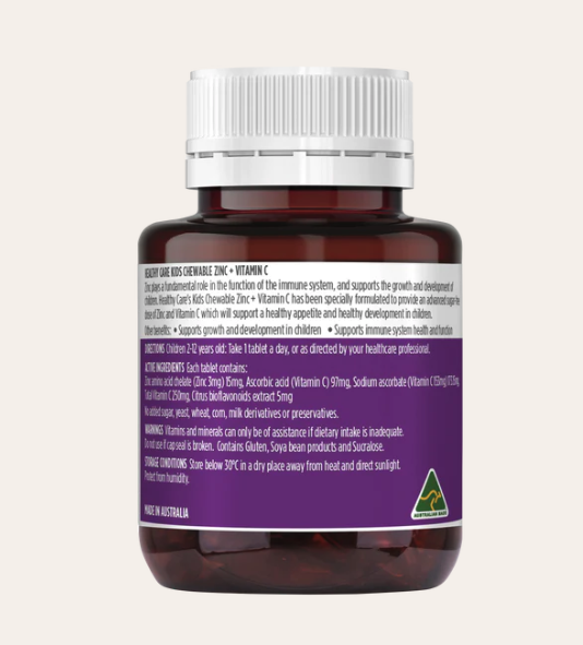 Kẹo Nhai Healthy Care Zinc + Vitamin C 3