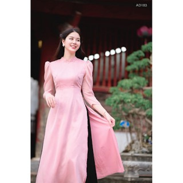 Áo Dài Cách Tân Cổ Ngọc Tay Bồng 4