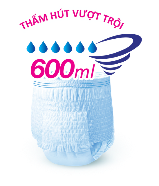 Tã Quần Người Lớn Siêu Khô Thoáng Sunmate 2
