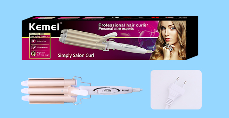 Máy Làm Xoăn Sóng Nước 3 Trục Kemei 4