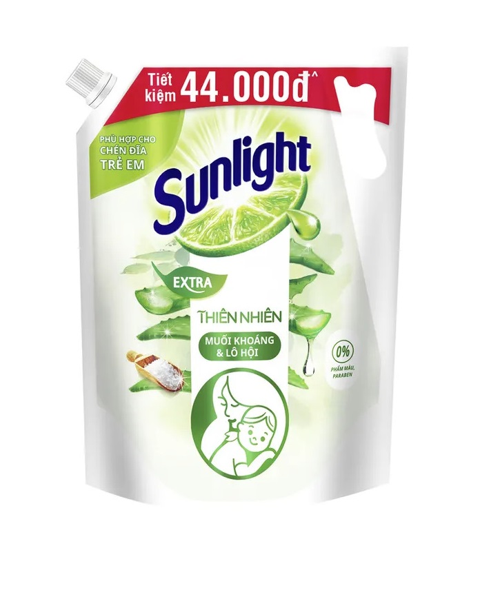 Nước Rửa Chén Bát Sunlight Muối Khoáng & Lô Hội 2