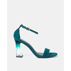 Giày Sandal Gót Vuông Chuyển Màu