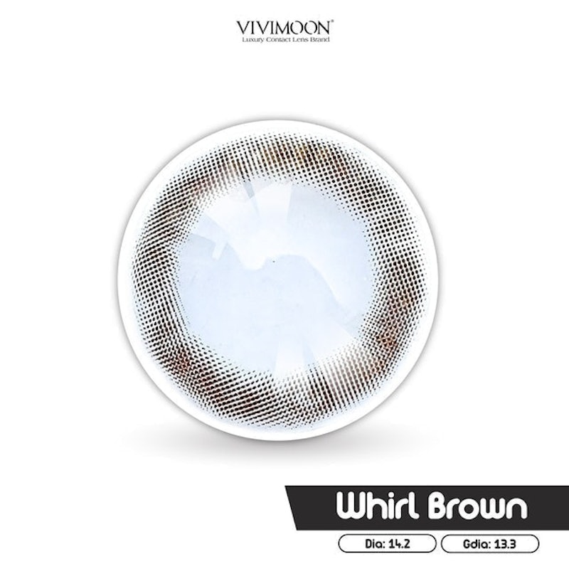Kính Giãn Tròng Nâu Tự Nhiên Whirl Brown 1