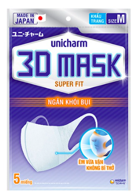 Khẩu Trang Unicharm 3D Mask Super Fit 2