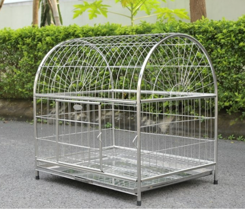 Chuồng Mèo Inox Mái Vòm 1