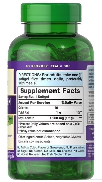 Viên Uống Puritan's Pride Soy Lecithin 1200 Mg 2