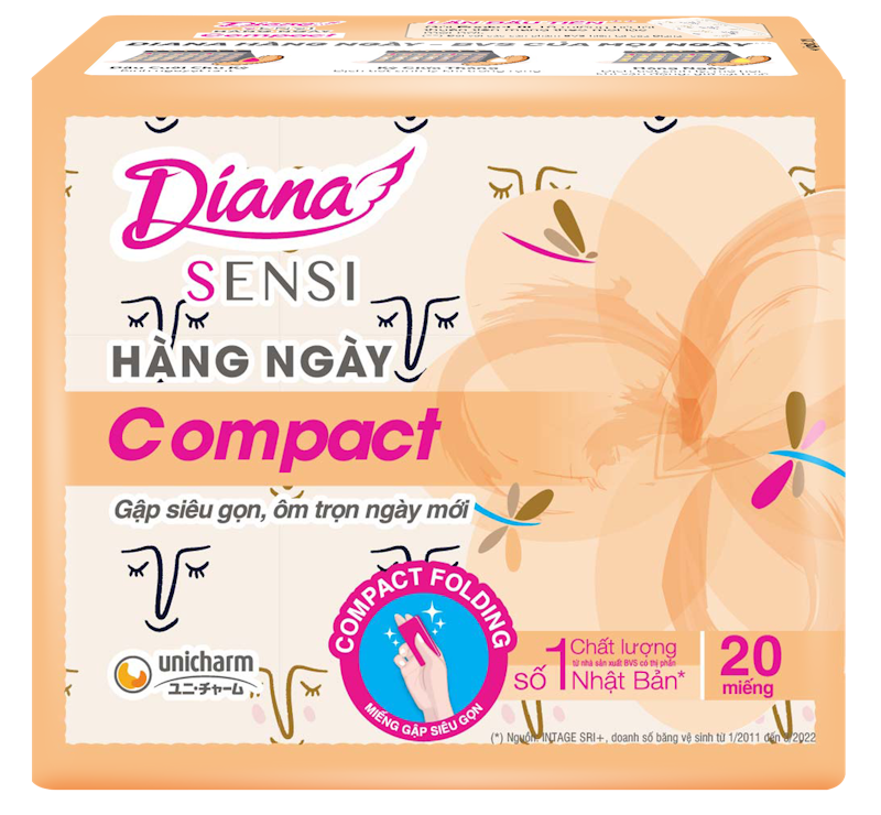 Băng Vệ Sinh Hàng Ngày Diana Sensi Compact 1