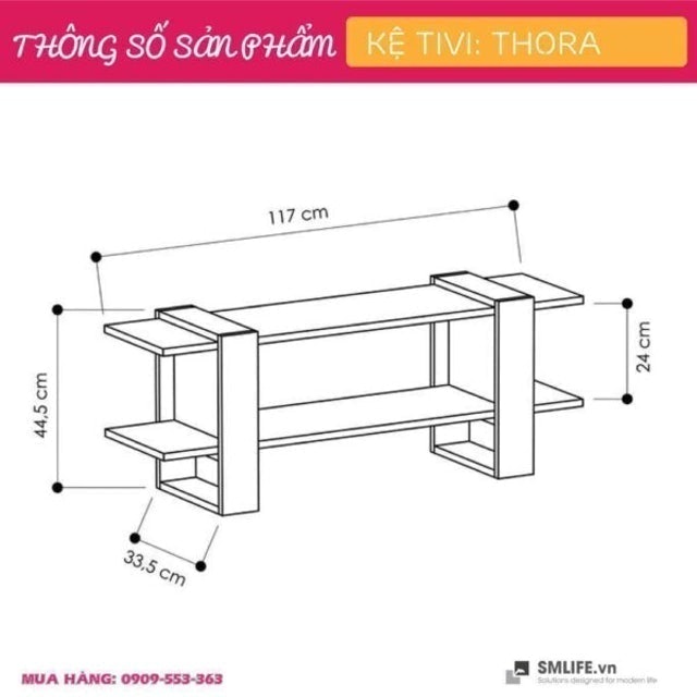 Kệ Tivi Gỗ Thora 2