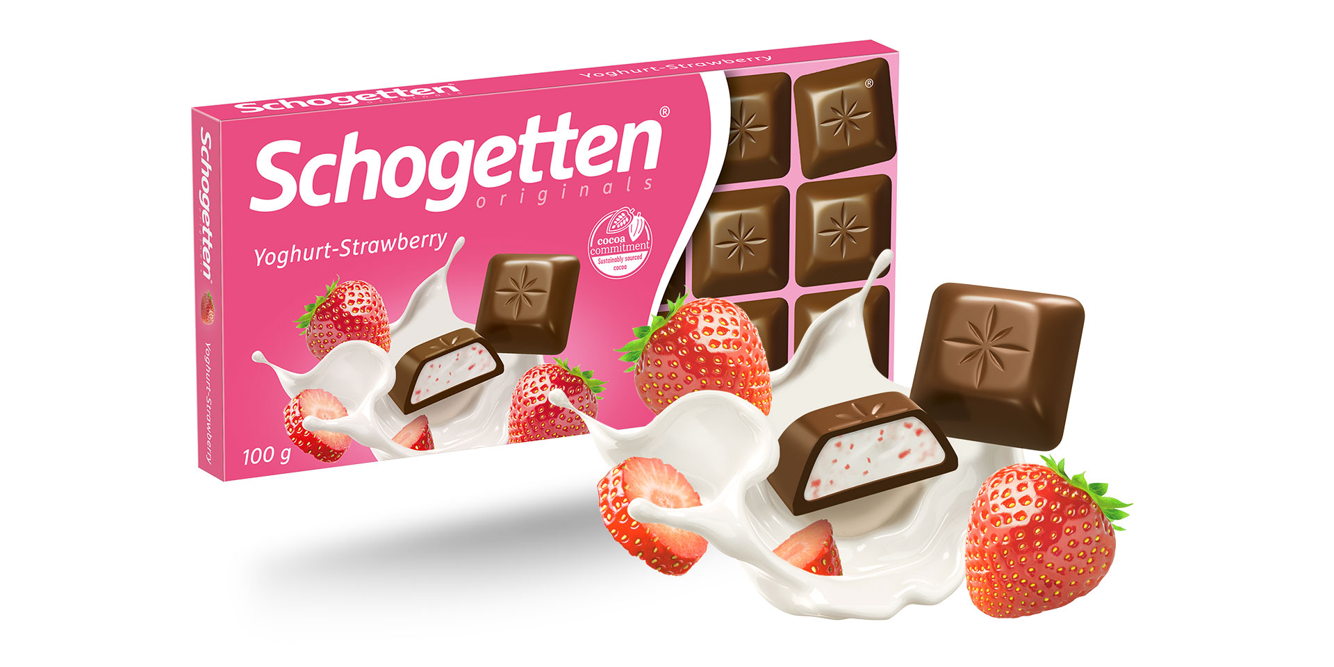 Socola Schogetten Nhân Sữa Chua Vị Dâu Tây 1
