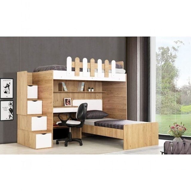 Giường Tầng Gỗ Hiện Đại Cho Bé SMLIFE Saovo 3