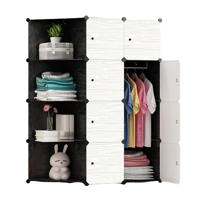 Tủ Nhựa Ghép 16 Ô Vách Xéo 3