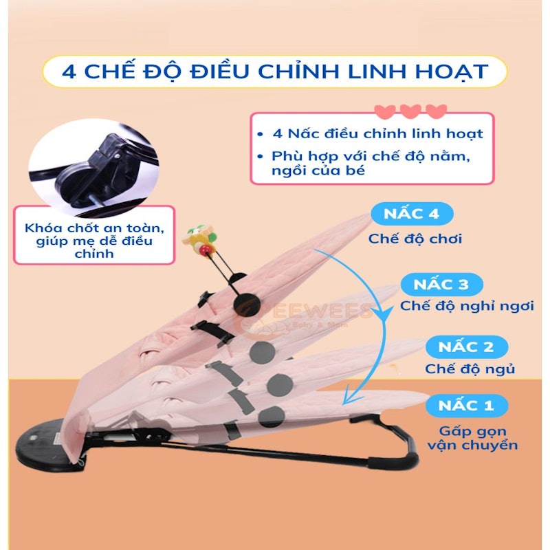 Ghế Nhún Rung Cao Cấp Chống Võng Lưng 3