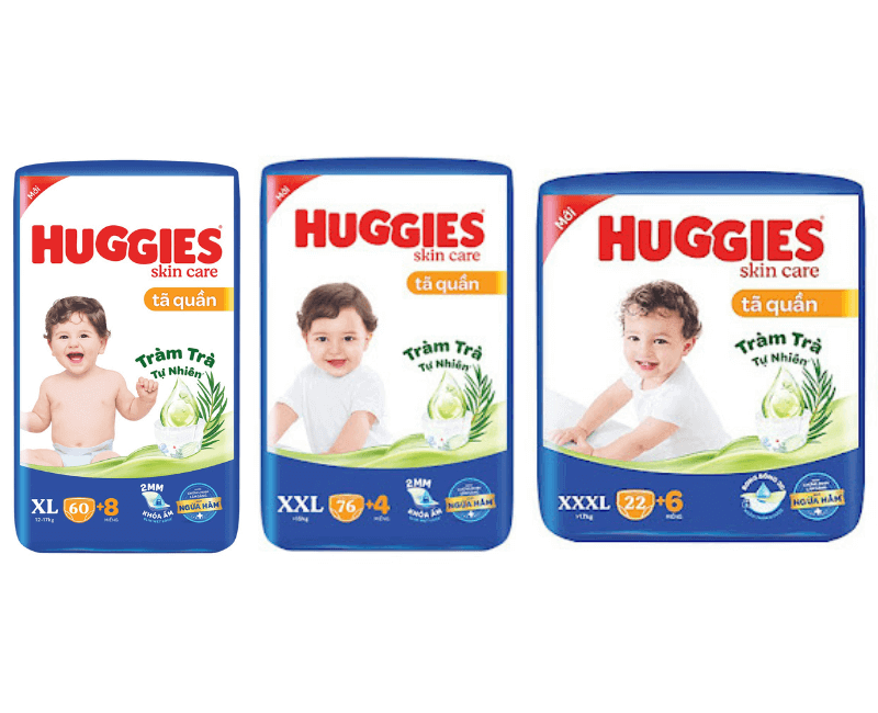 Tã Quần Huggies Skincare Tràm Trà Tự Nhiên 2