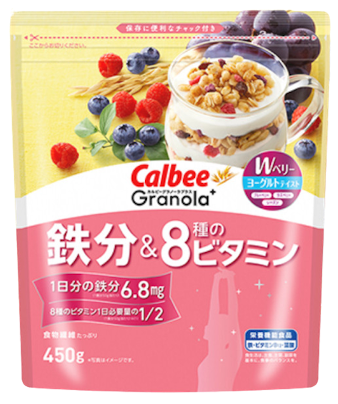 Ngũ Cốc Calbee Granola Plus Bổ Sung Sắt Và 8 Loại Vitamin 1