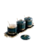 OEM Set 3 Hũ Gia Vị Xanh Viền Vàng 1