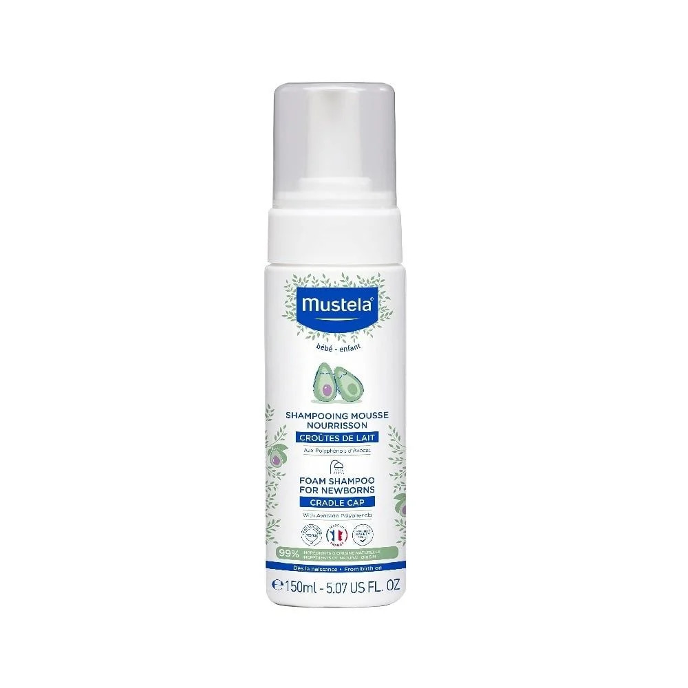 Dầu Gội Trị Cứt Trâu Foam Mustela For Newborns 1