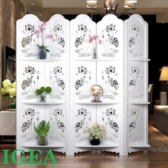 Vách Ngăn Hoa Sen To Dưới Nước Có Kệ IGA