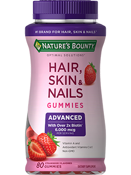 Kẹo Dẻo Nature's Bounty Optimal Solutions Hair, Skin & Nails 2