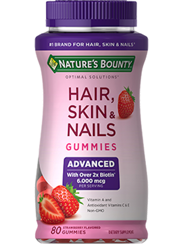 Kẹo Dẻo Nature's Bounty Optimal Solutions Hair, Skin & Nails 2