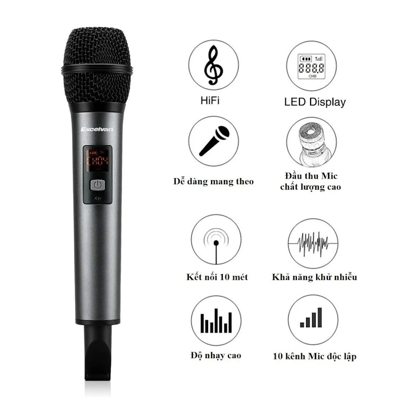 Micro Không Dây Excelvan 2