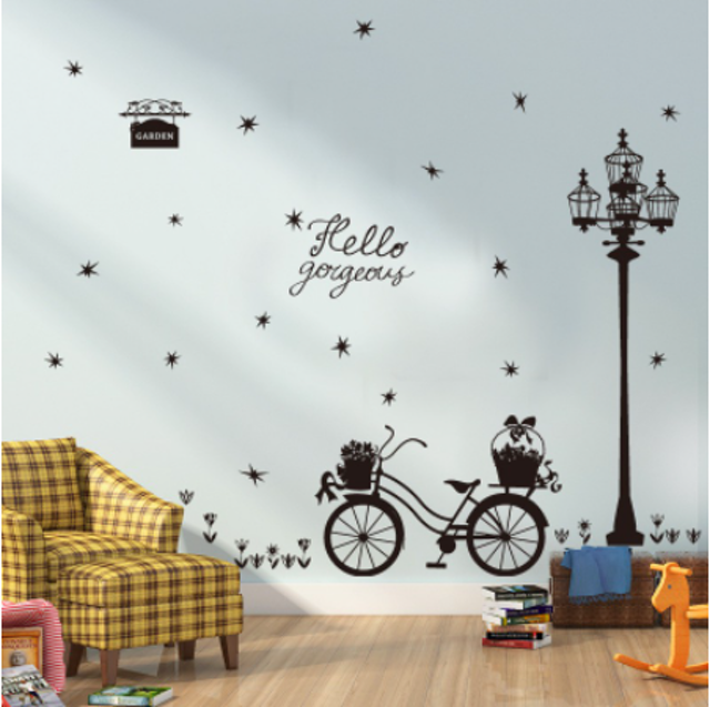 Decal Dán Tường Hình Xe Đạp 3