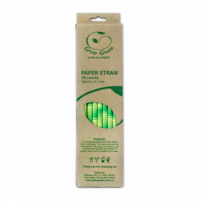 Ống Hút Giấy Growgreen 4