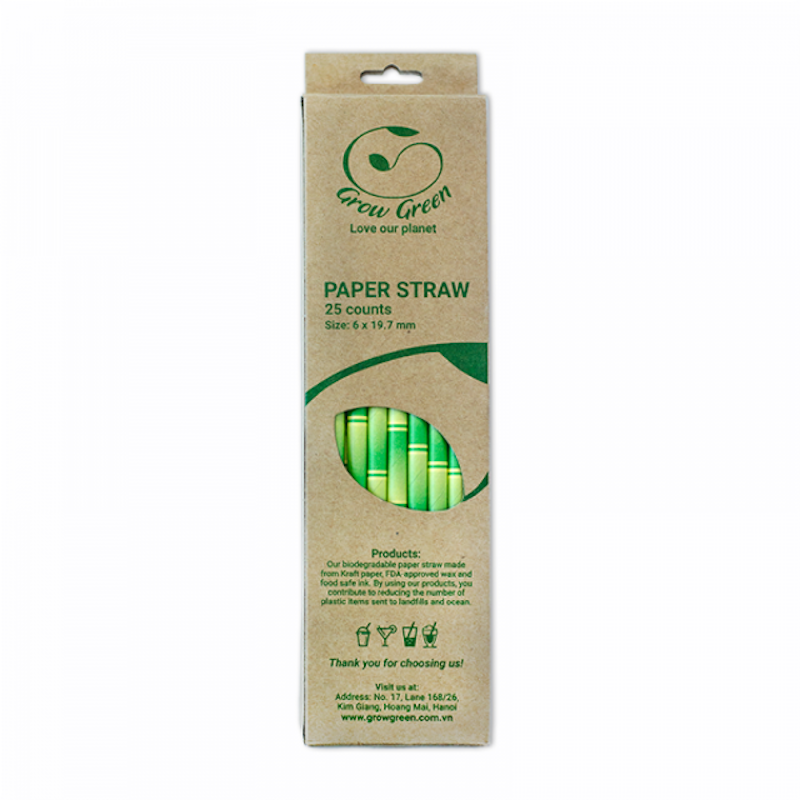 Ống Hút Giấy Growgreen 4