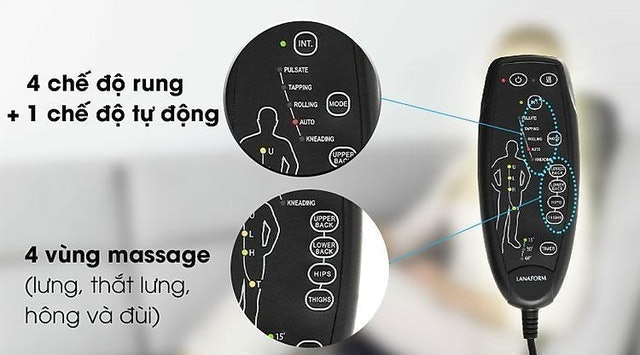 Đệm Massage Trên Ô Tô Lanaform LA110304 3