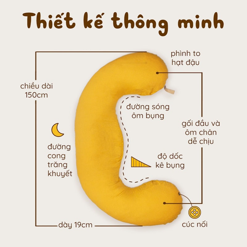 Gối Bầu Đậu Khuyết Đa Năng Thông Minh 1