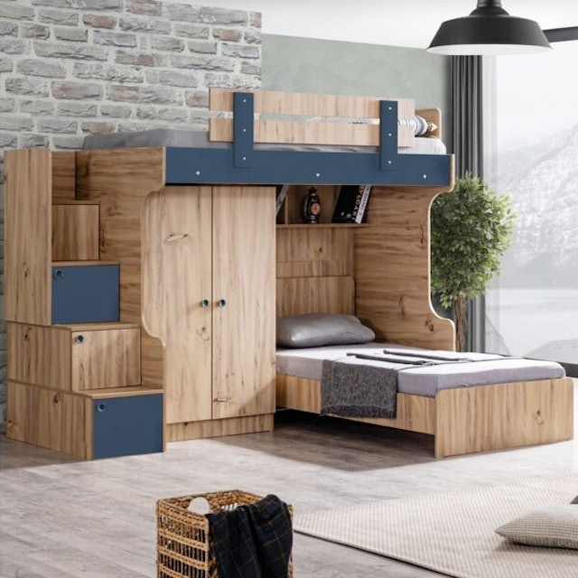 Giường Tầng Gỗ Hiện Đại Cho Bé Syenis 1
