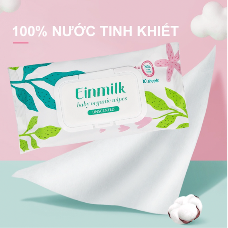 Khăn Giấy Ướt Hữu Cơ Einmilk 1