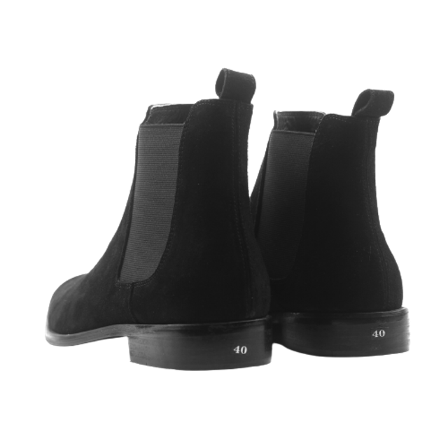 Giày Chelsea Boots Nam Da Lộn Đen August AG1L 3