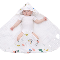 Khăn Ủ Xô 4 Lớp Có Mũ